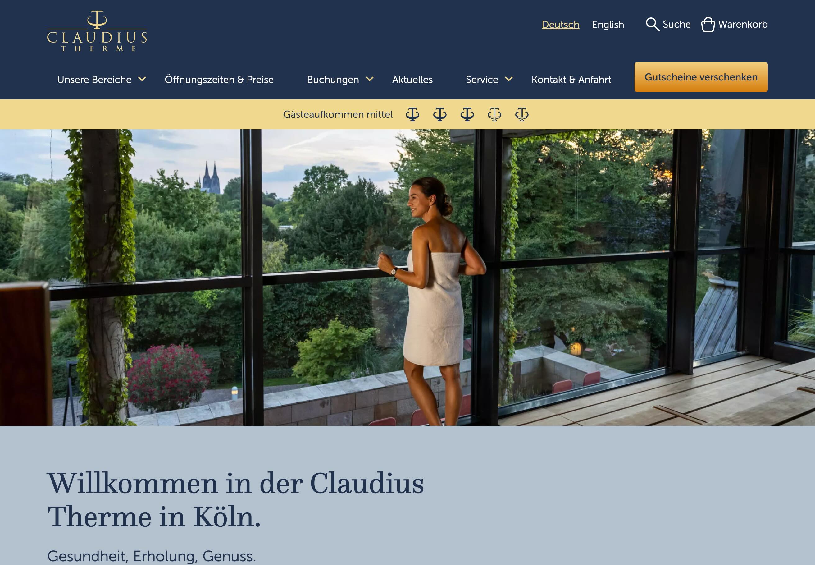 Screenshot der Website