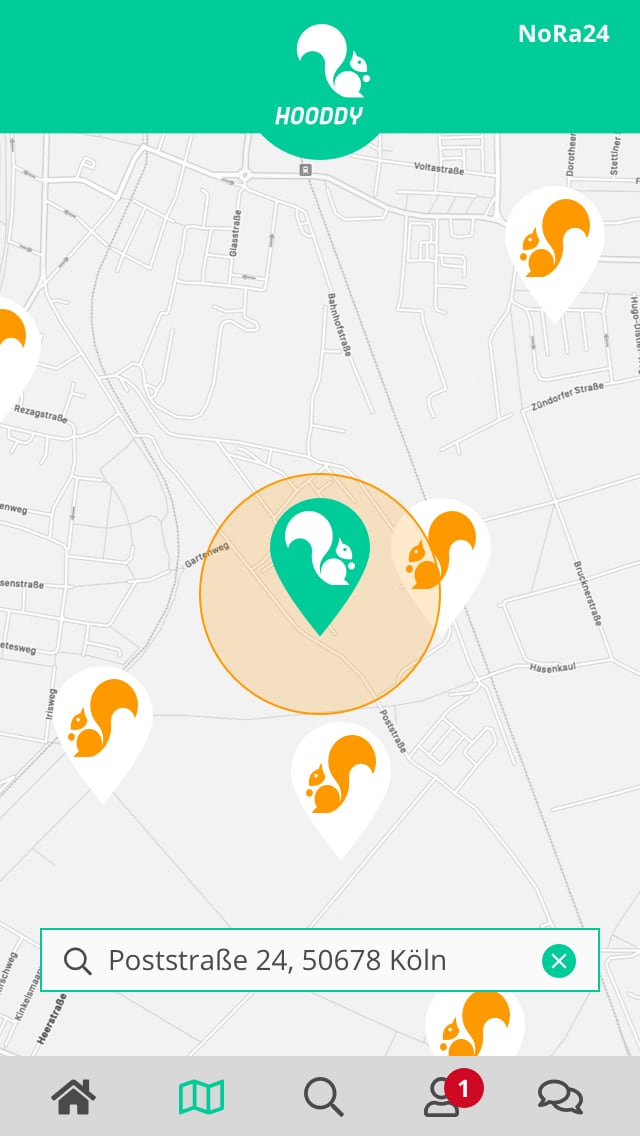 Wer ist wo? Screenshot der App